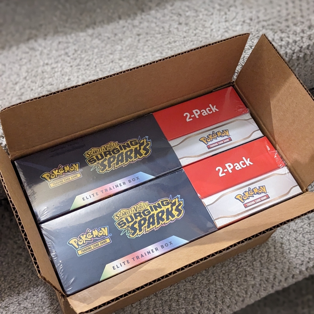 2x ⚡ Pokemon Surging Sparks ⚡ Elite Trainer Box ⚡ NEW Factory sealed ETB ⚡Costco - Picture 6 of 7